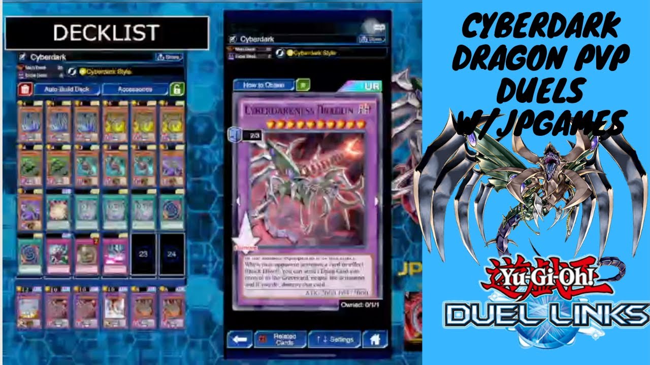 CYBERDARK DRAGON YUGIOH! DUEL LINKS PVP DUELS W/JPGAMES