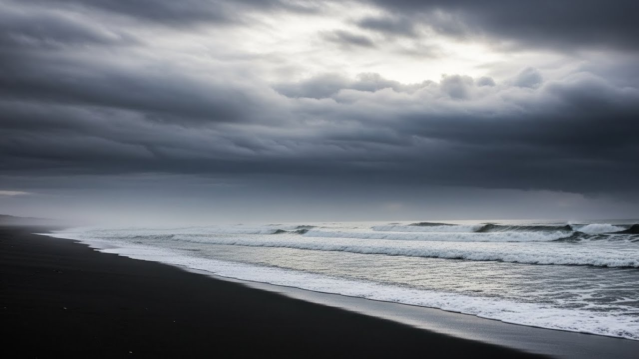 Healing Ocean Soundscape | Dark Screen for Peaceful Sleep and Healing with Soft Night Sea Sounds