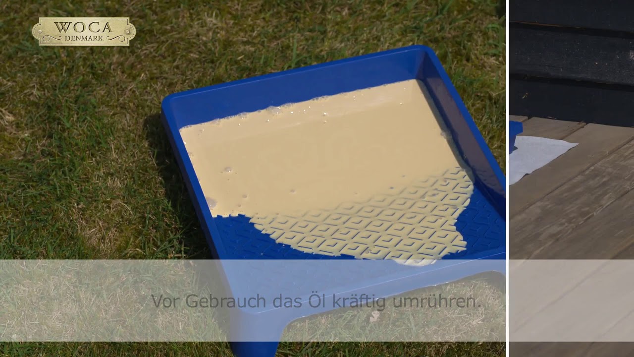 Holzterrasse ölen mit WOCA Terrassenöl  - Anleitung