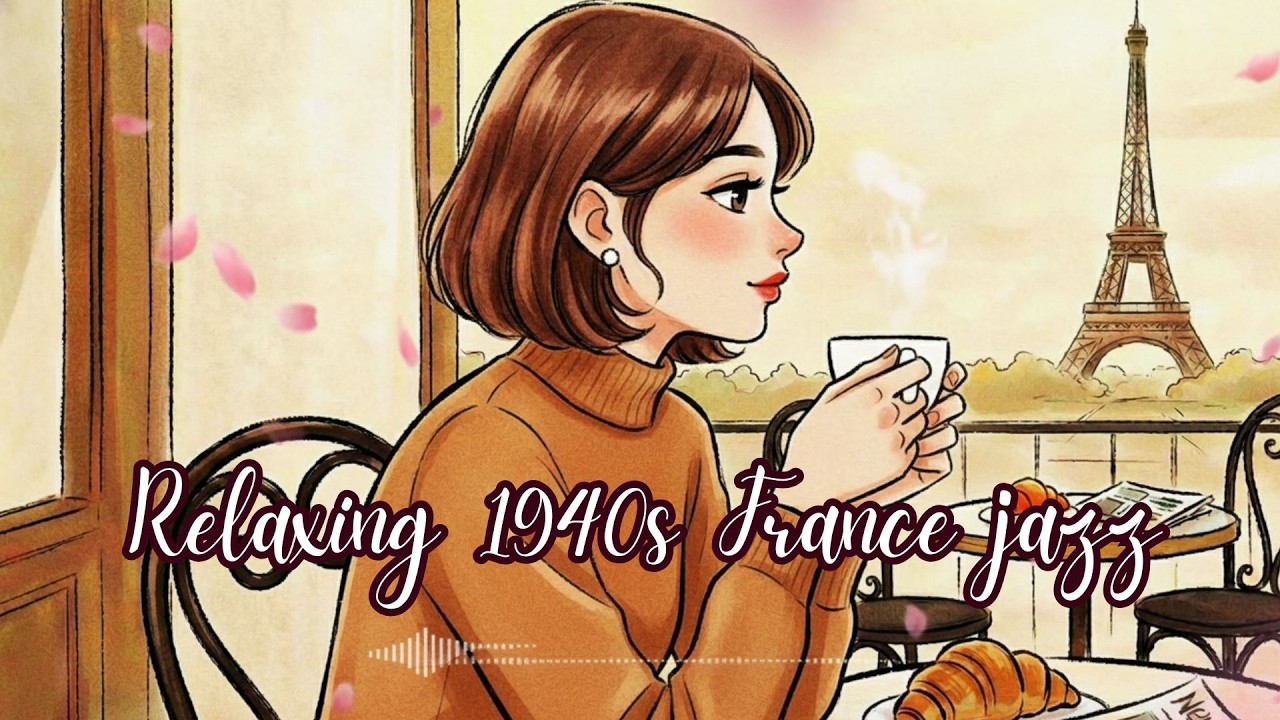 Love Letters from Paris ☕ Cozy Vintage Jazz Café Night