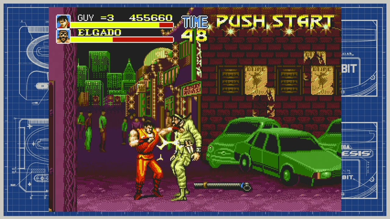 メガドライブミニ2版 ファイナルファイトCD ガイ ノーミスクリア　Final Fight CD Guy  No Miss Clear