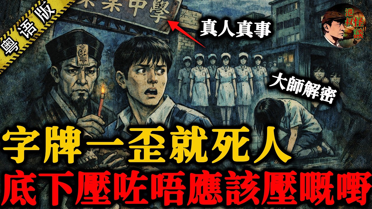 校門字牌一歪就死人，三次擺正三次死人！大師話門底壓咗唔應該壓嘅嘢，校長急請大師解密，真相嚇親全體師生！【港叔怪談】粵語廣東話聽書｜怪談奇聞｜睡前故事