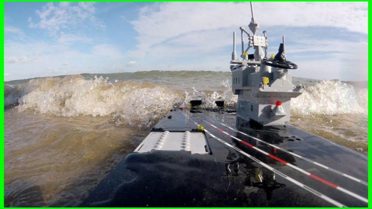 LEGO AIRCRAFT CARRIER VS BIG WAVES !!