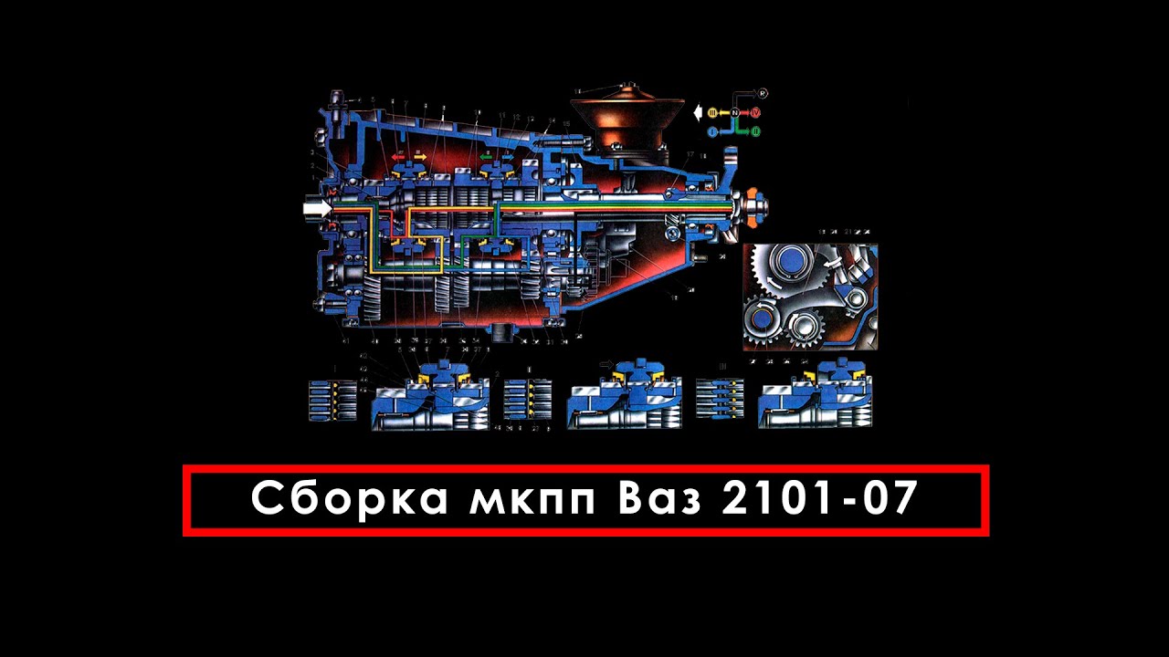 Сборка коробки ваз 2107. Техничка№3