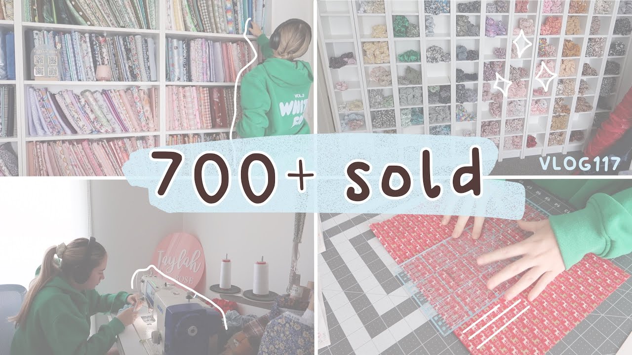 i sold over 700 products - black friday, making scrunchies, bows and more for shopify orders VLG117