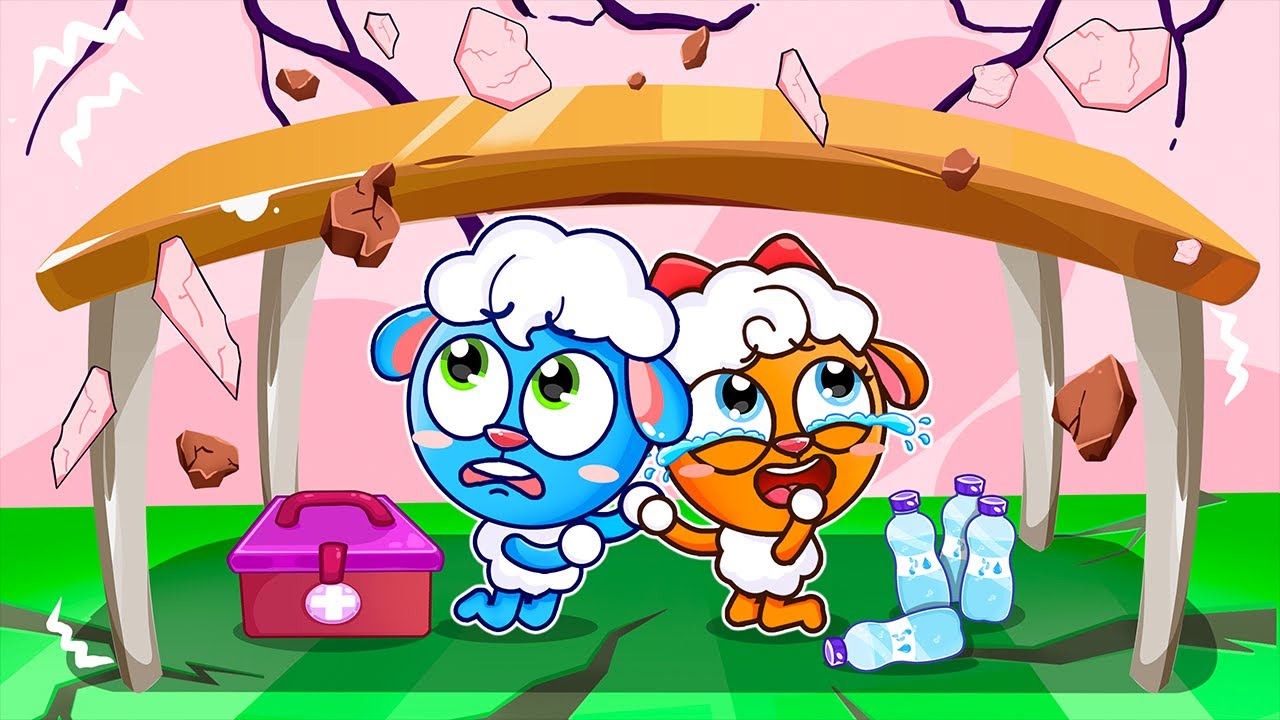 How To Survive An Earthquake? 🌍 | Safety Cartoon | Funny Cartoon For Kids By Lamba Lamby