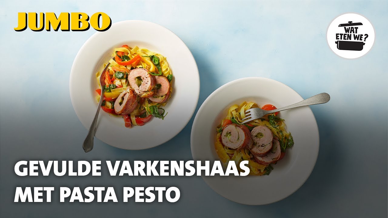 Wat eten we? Gevulde varkenshaas met pasta pesto