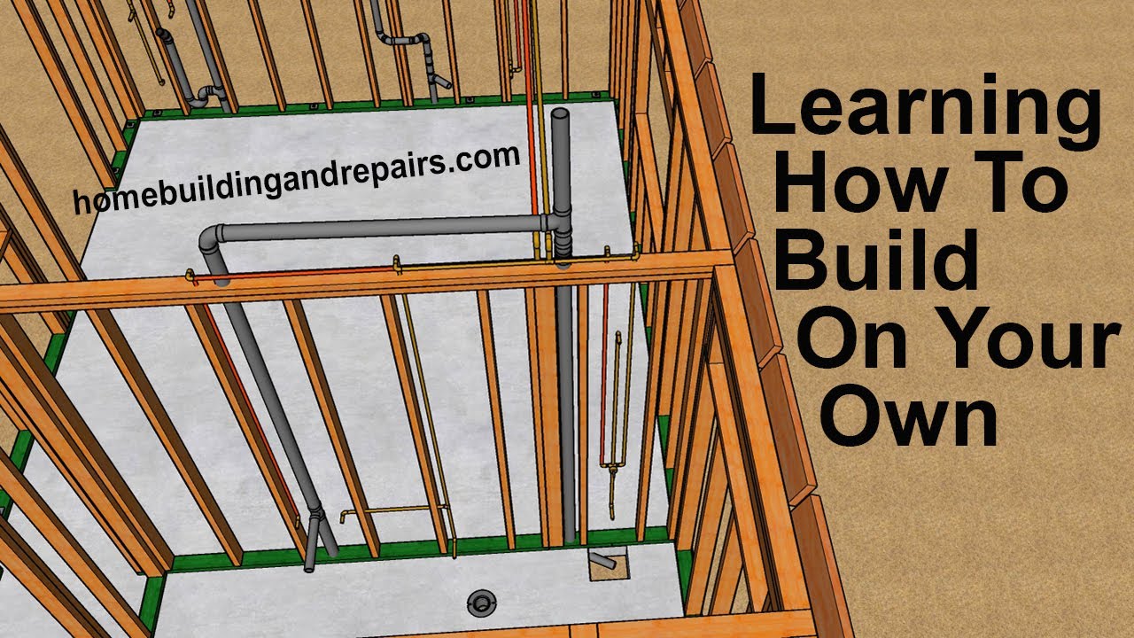 Rough Plumbing And Roof Framing For 434 Square Foot Small House - Home Building Ideas And Examples