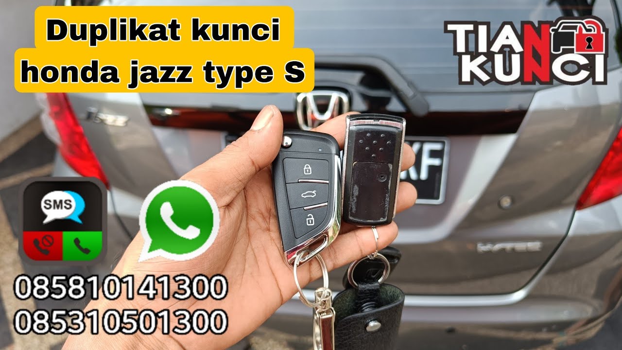 bikin kunci mobil jazz, duplikat kunci honda jazz, solusi kunci hilang honda jazz, kunci lipat honda