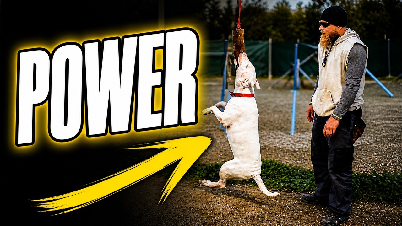 Bull terrier agility and spring pole training!
