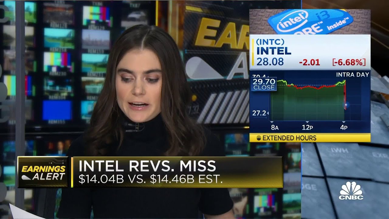 Intel shares drop sharply after posting Q4 miss, weak outlook