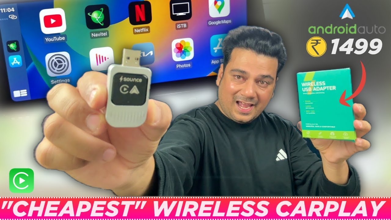 ✅ Wireless Apple Carplay & Android Auto Adapter | Sounce Wired to Wireless Car Receiver