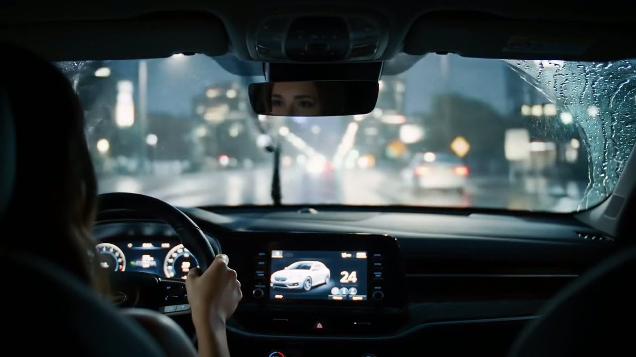 Boring Night Rain Driving - Dark Screen Calming Rain for Instant Sleep