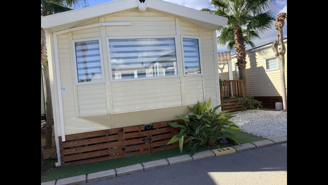 Willerby Rio Gold Mobile Home With Decking For Sale On Camping Almafra In Benidorm - £90,000