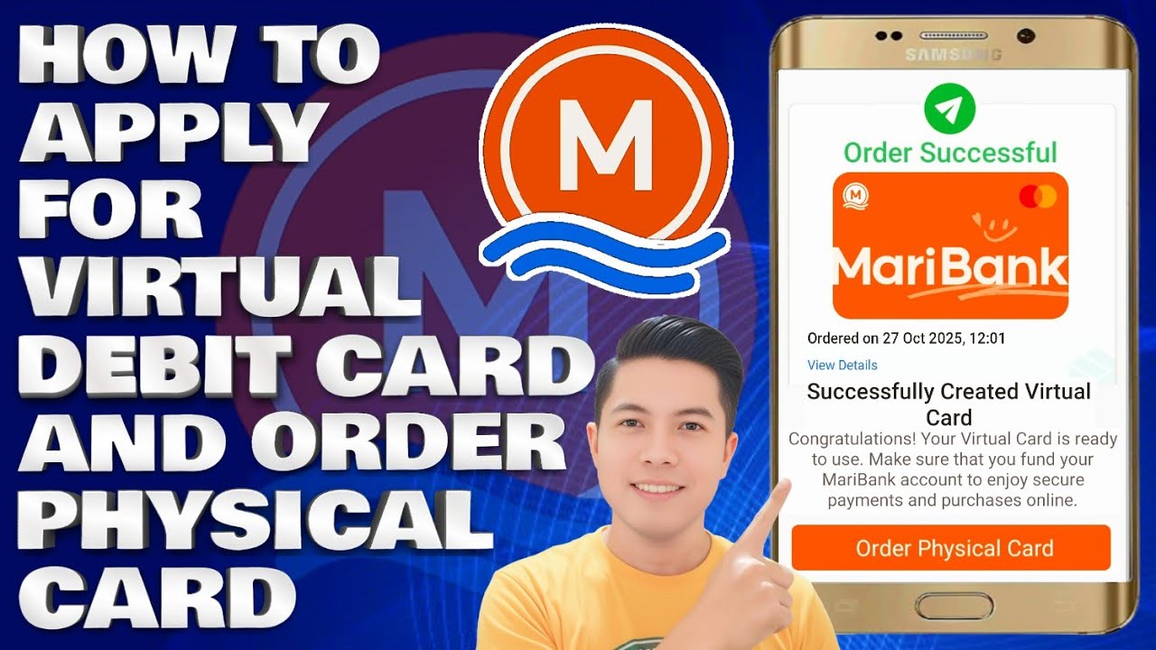 MariBank Tutorial: How To Apply For a Virtual Debit Card and Order The New Physical Card