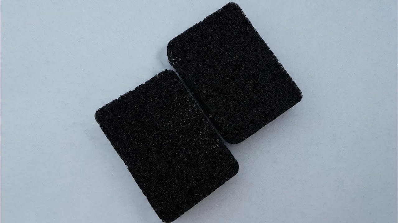 Sponges with snow rubbing, squeezing & ripping ASMR #sponge