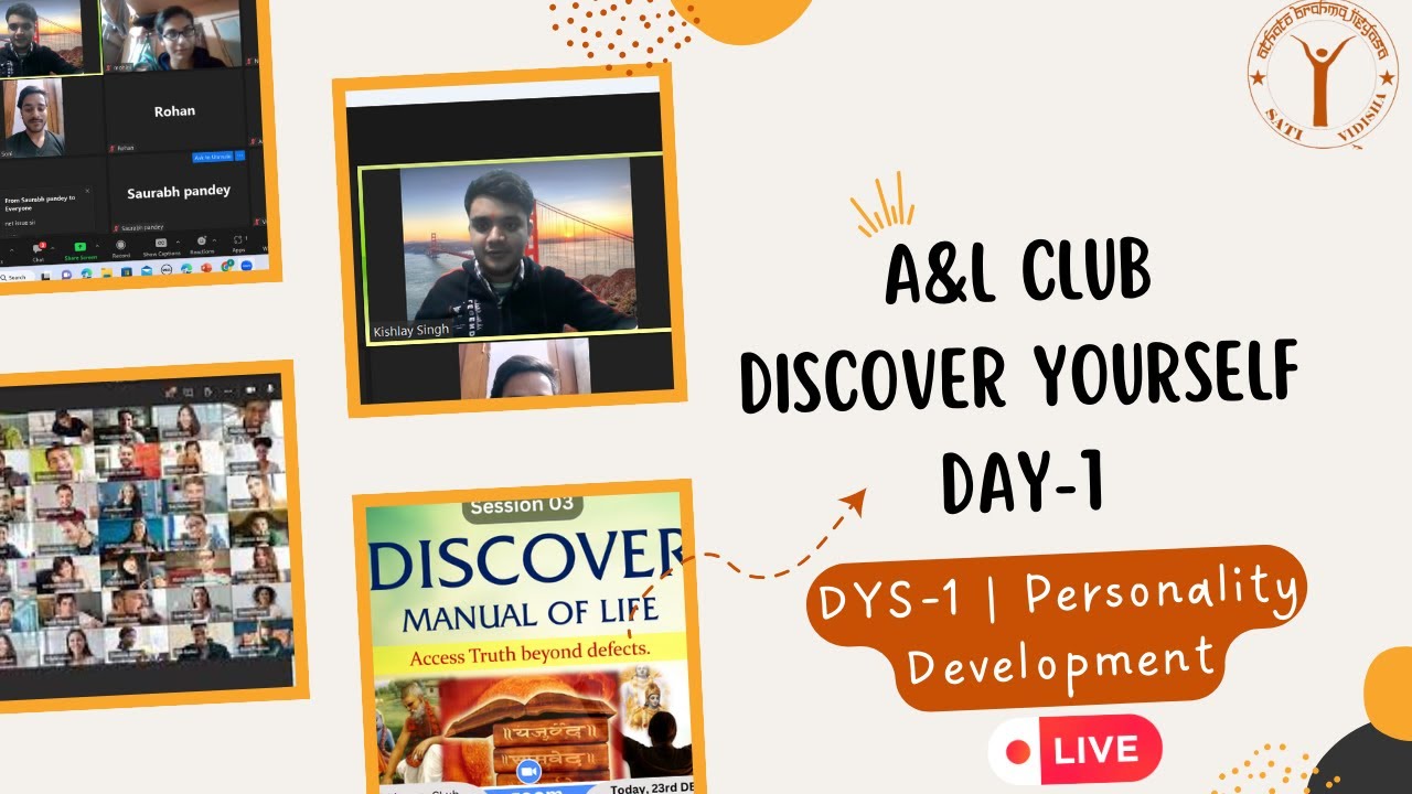 Discover Yourself -1 | Discover InnerSelf | Personality Development | Art & Literary Club | SATI