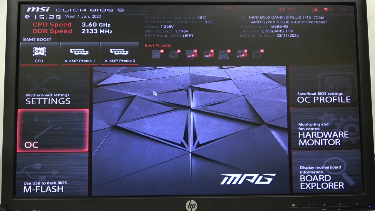 MSI MPG B550 Gaming Plus AM4 - How to Enable/Disable PSS Support | Control Power States