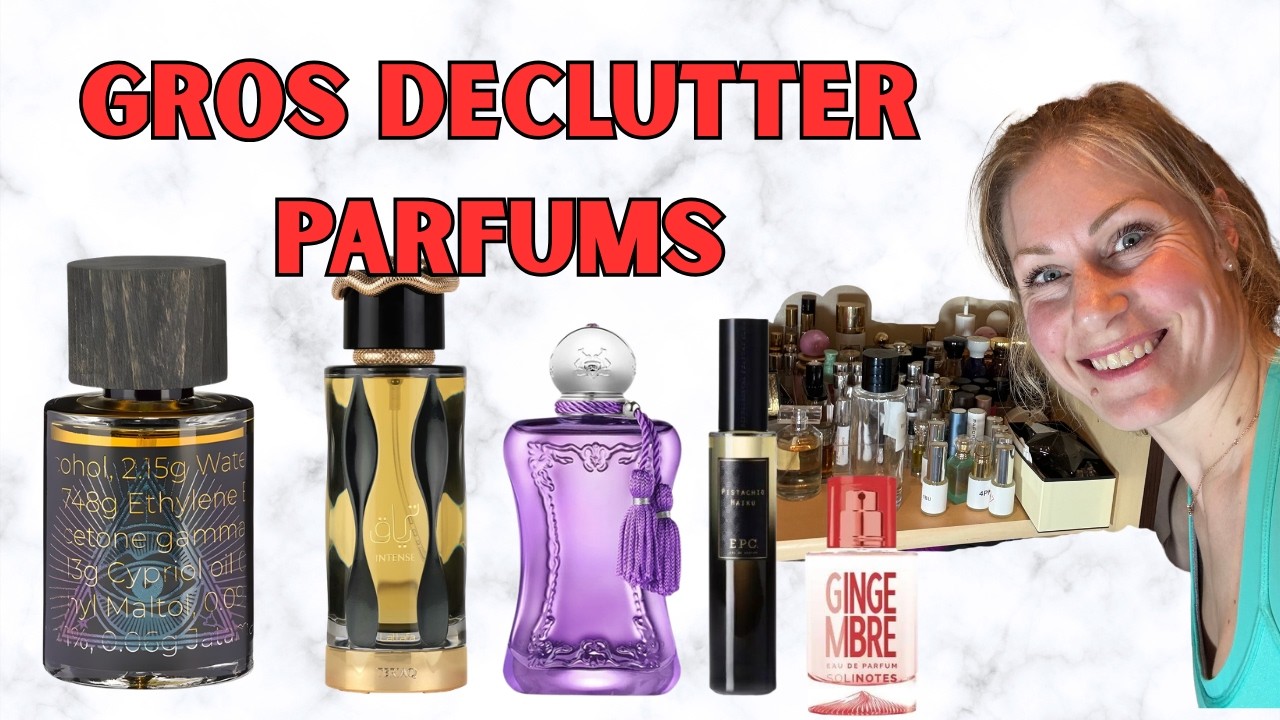 MON PREMIER DECLUTTER PARFUMS 2026 😈 On fait de la place. 30 Flacons de moins!!