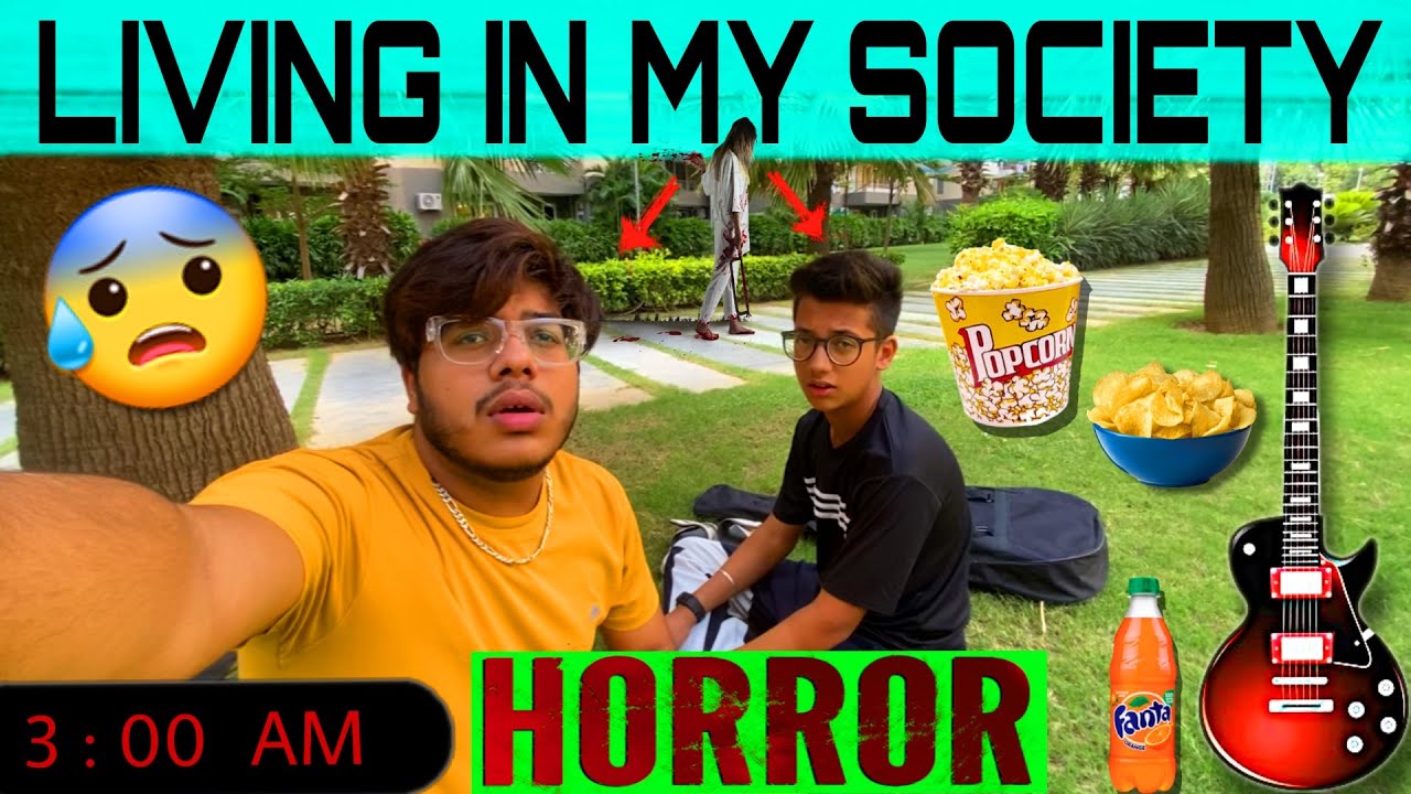 LIVING IN MY HAUNTED SOCIETY AT NIGHT 😲 | i saw a ghost 😱 | Skater Himanshu