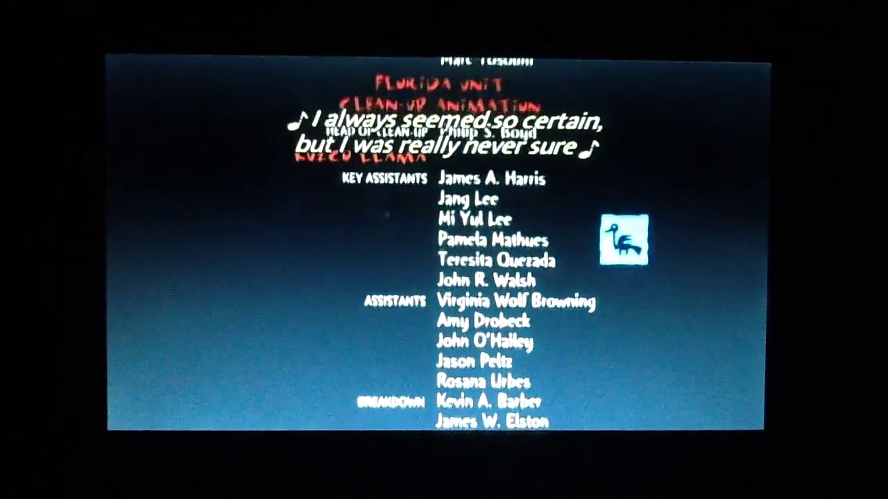THE EMPEROR'S NEW GROOVE(2000) END CREDITS.