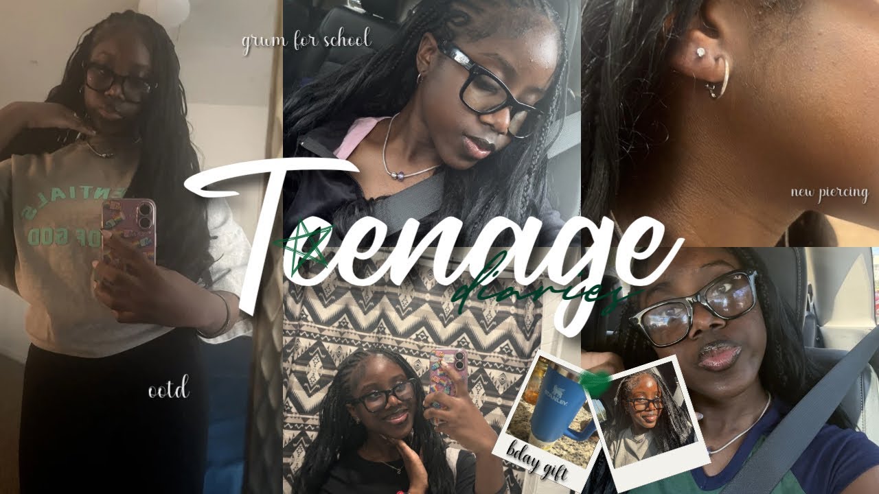 ✧ teenage diaries 005 ✧ new piercing, grwm for school, weekend vlog