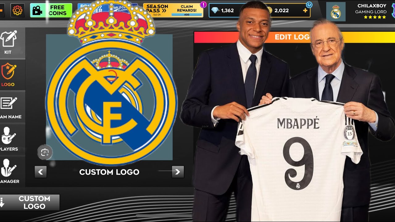 DLS25 || Как получить форму и логотип «Реал Мадрид» КАК ИМПОРТИРОВАТЬ ЛОГОТИП И ФОРМУ Dream Leagu...