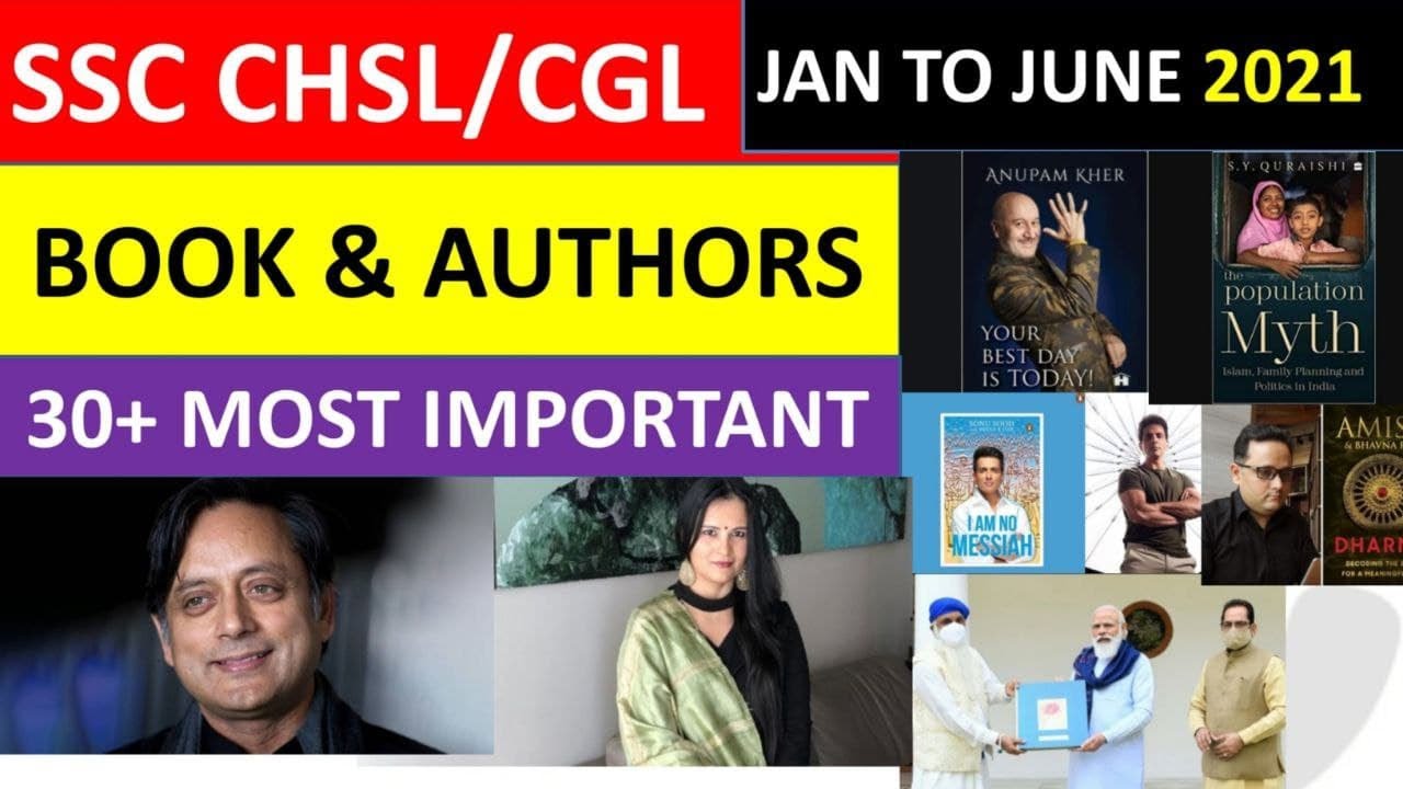 SSC CGL/CHSL 2020 | 30+ Most Important BOOK & AUTHORS Last 8 Months | by SSC CRACKERS