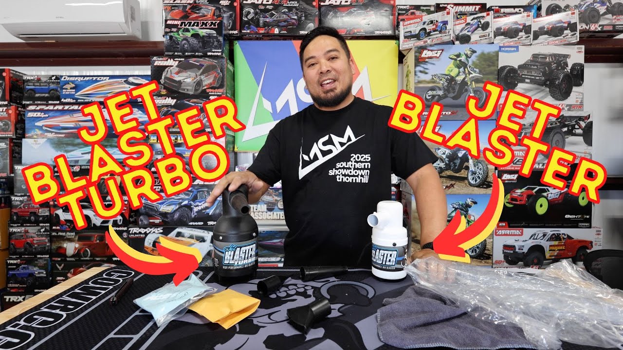 CLEANING AN RC CAR WITHOUT AN AIR COMPRESSOR | CowRC Jet Blaster