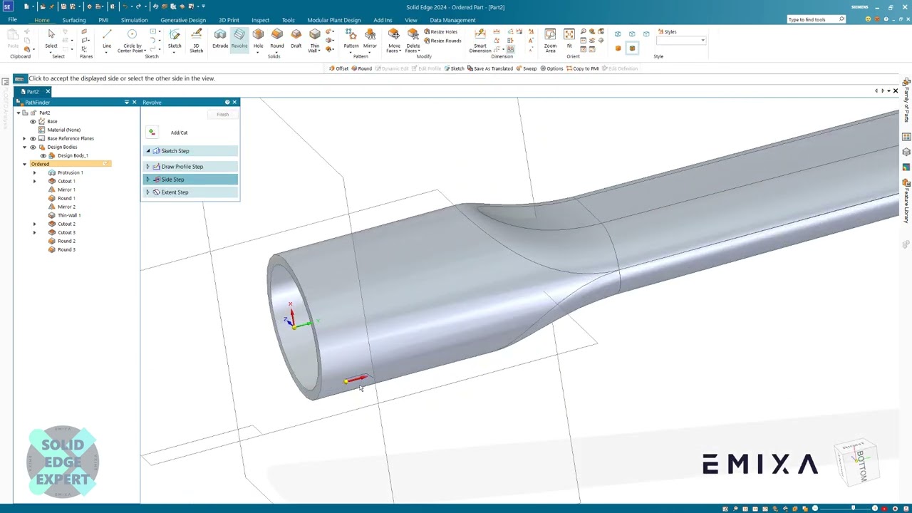 Моделирование насадки пылесоса для 3D-печати в Solid Edge