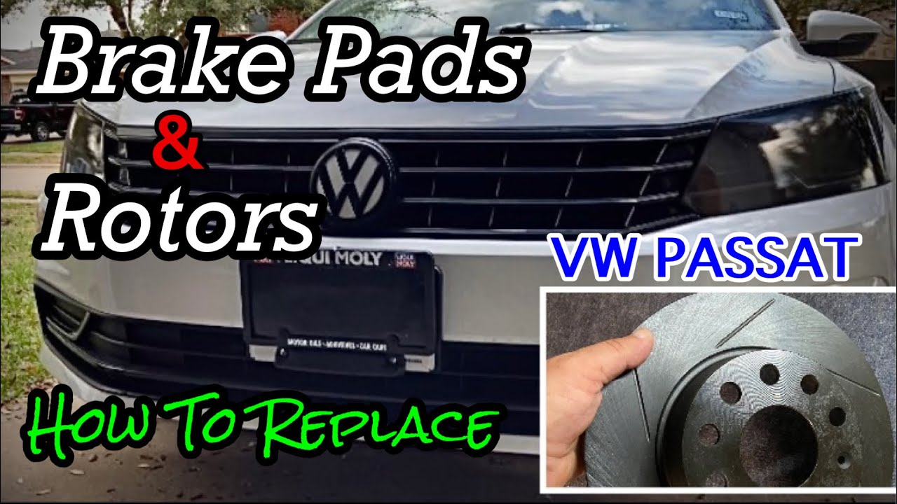 Как заменить тормозные колодки и роторы (передние) VW Passat #volkswagen