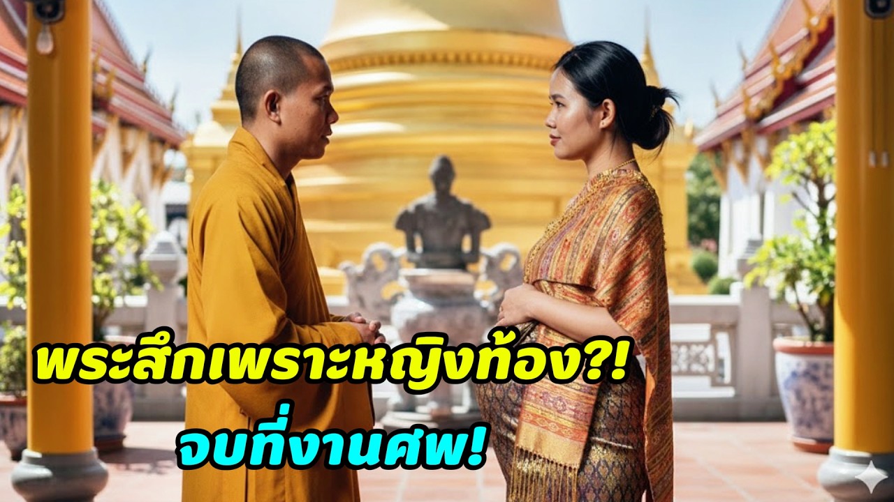 พระตัดสินใจสึกหลังหญิงสาวตั้งครรภ์มาถึงวัด — ความเข้าใจผิดยุติลงก็ต่อเมื่อพิธีศพเริ่มขึ้น