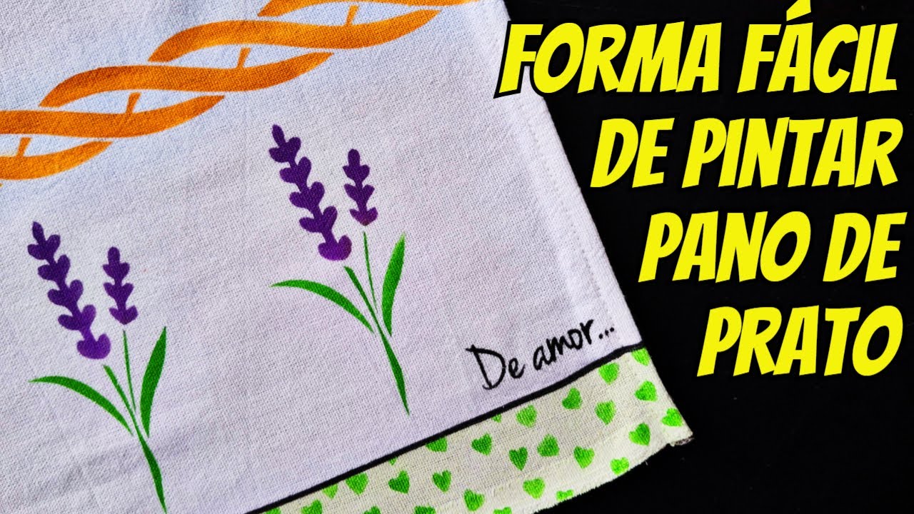 O MELHOR forma de Estampar Panos de Prato - Rápido, Fácil e Barato