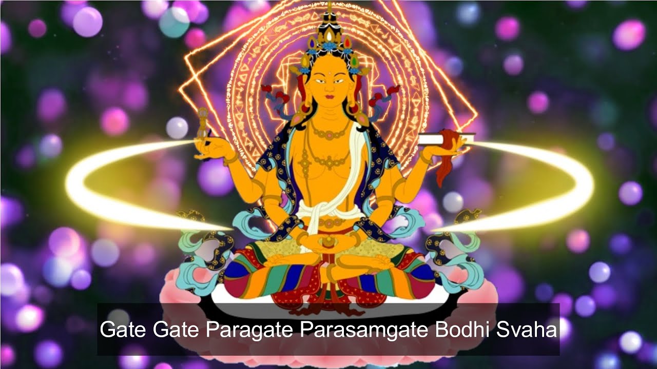 [1 Hour] 🙏 Chanting Prajna Paramita Mantra: Gate Gate Paragate Parasamgate Bodhi Svaha🙏