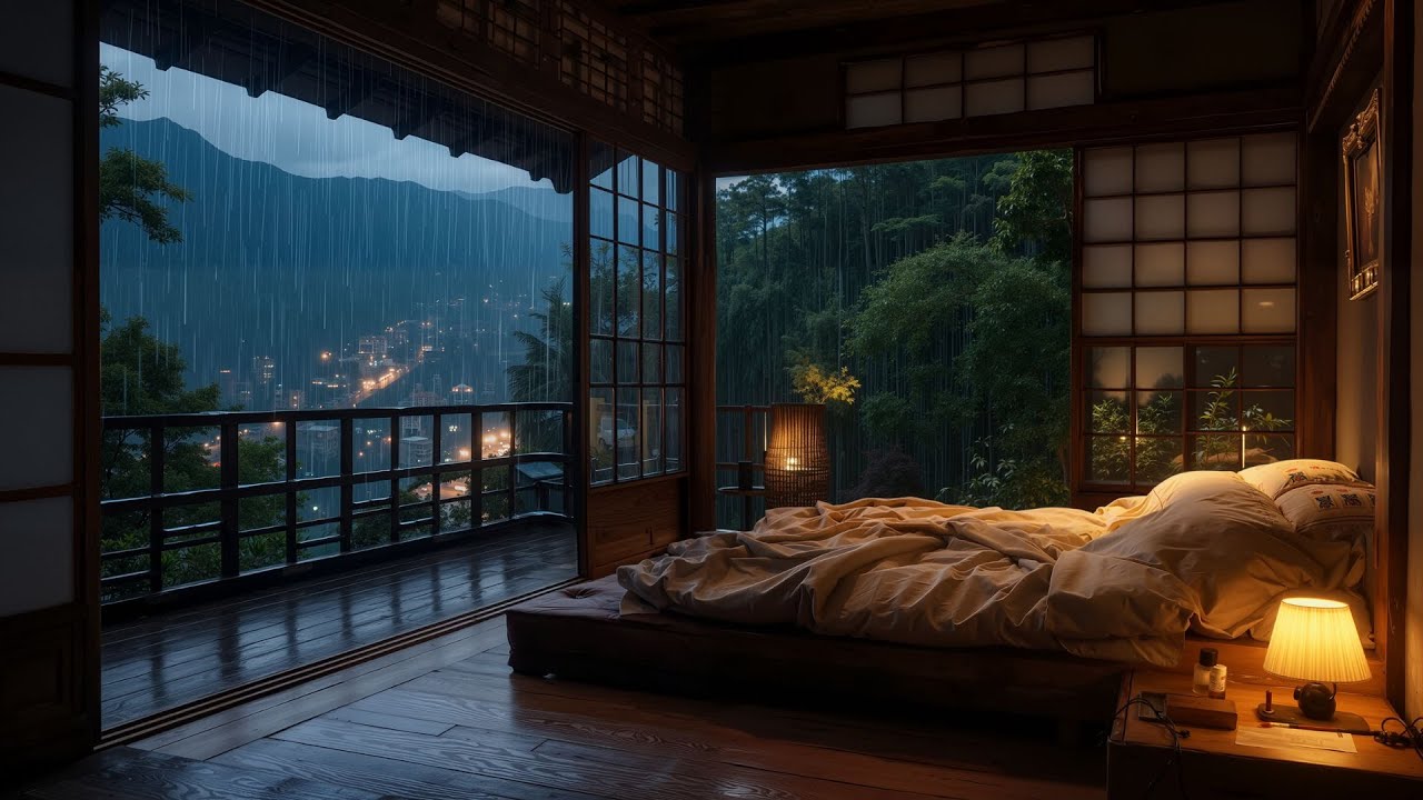 Deep Sleep Music for Insomnia 🌧️ Rain Sounds in Bedroom & Soft Piano