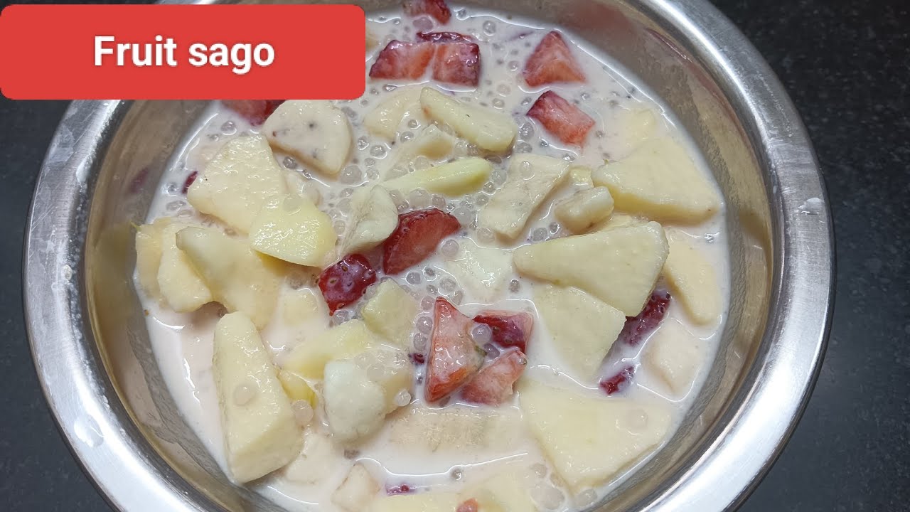 Fruit sago#eveningsnacks #dessert#sweet#sago#fruits