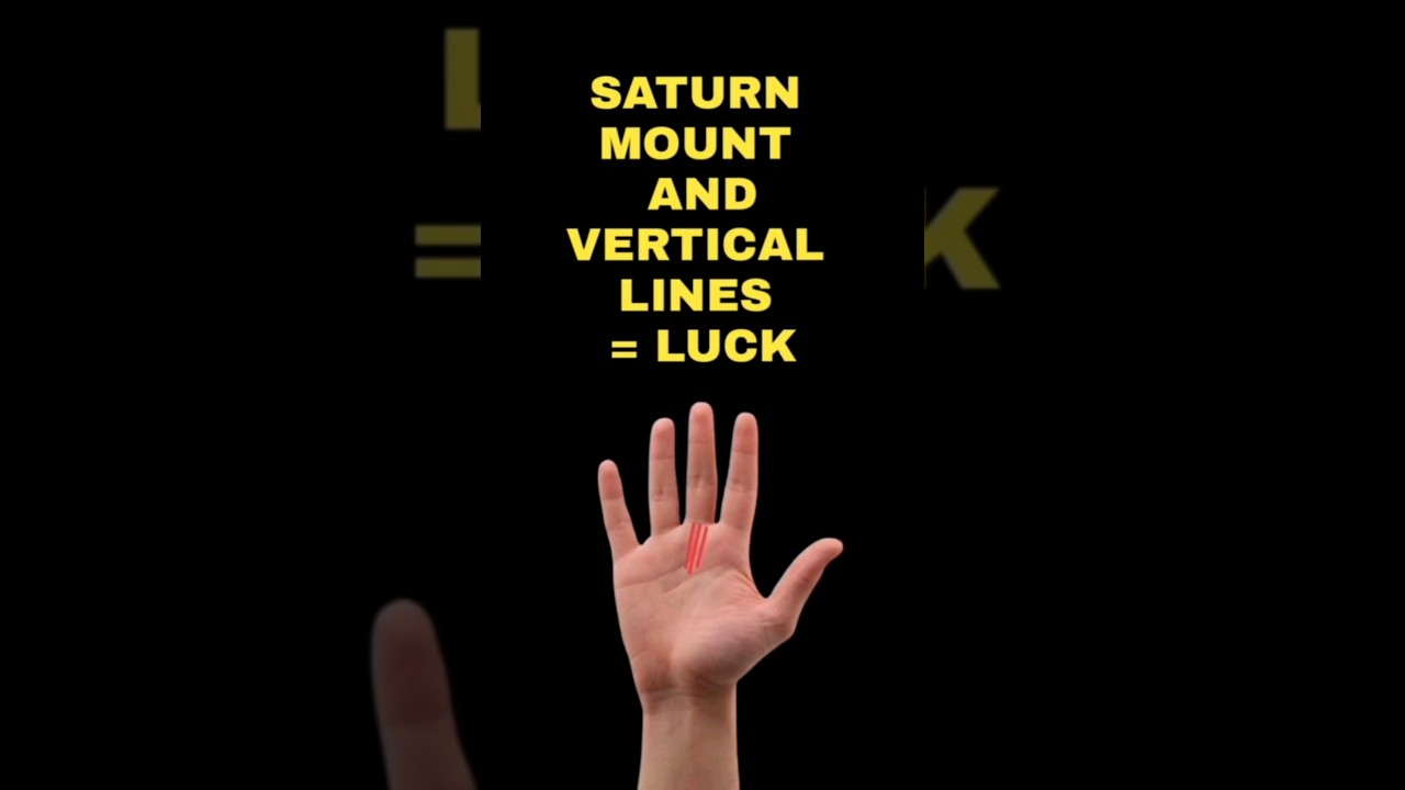 Saturn Mount And Vertical Lines = Great Luck After 50's #palmistry #hasthrekha #astrology #astro