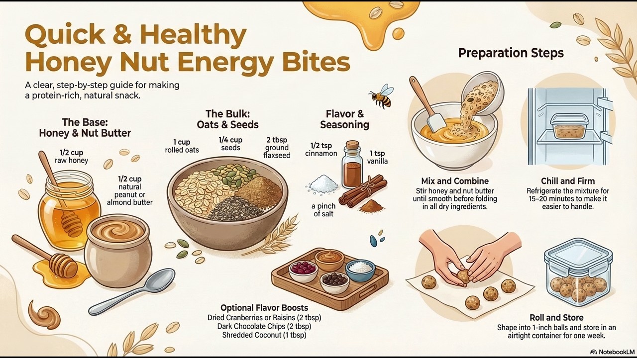 Healthy Honey Nut Energy Bites