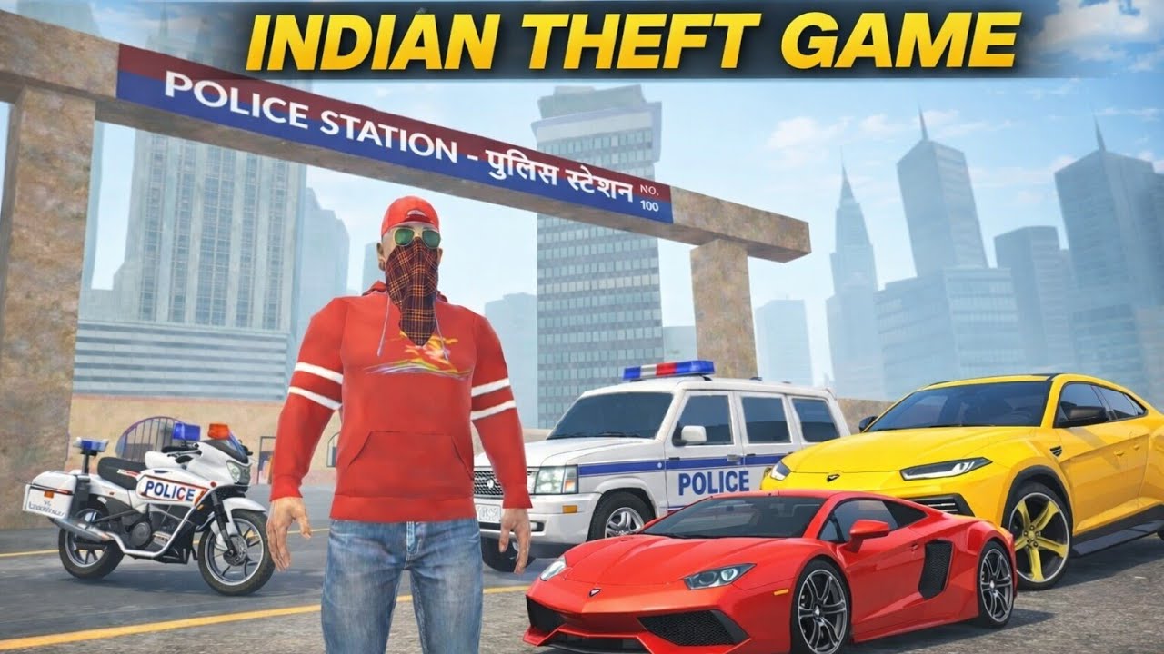 Modified Police Car 🚨 Gangster Life in Indian Streets | Open WorldGame game for android ❤️
