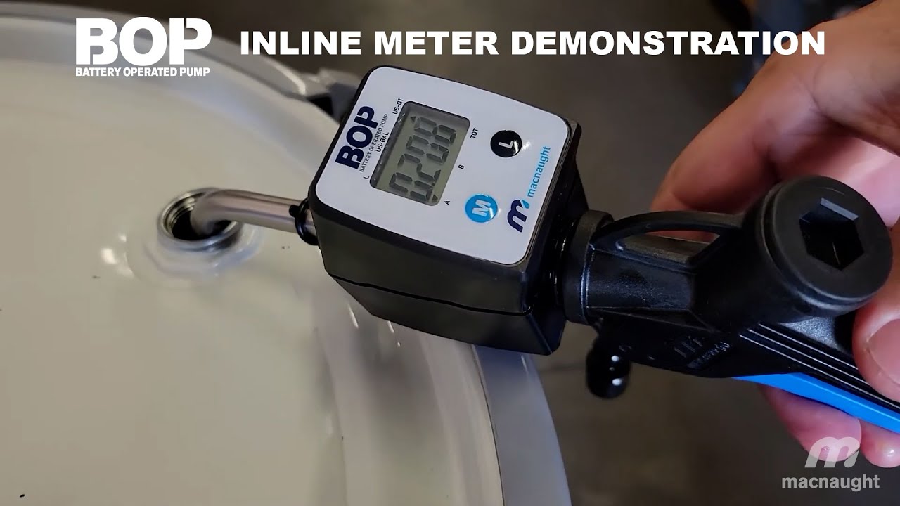 Macnaught BOPHV Oil Dispensing Gun Inline Digital Meter Demonstration