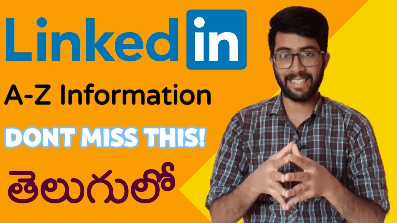 A to Z Info on LinkedIn in telugu | Benefits of LinkedIn, LinkedIn Profile in telugu | Vamsi Bhavani