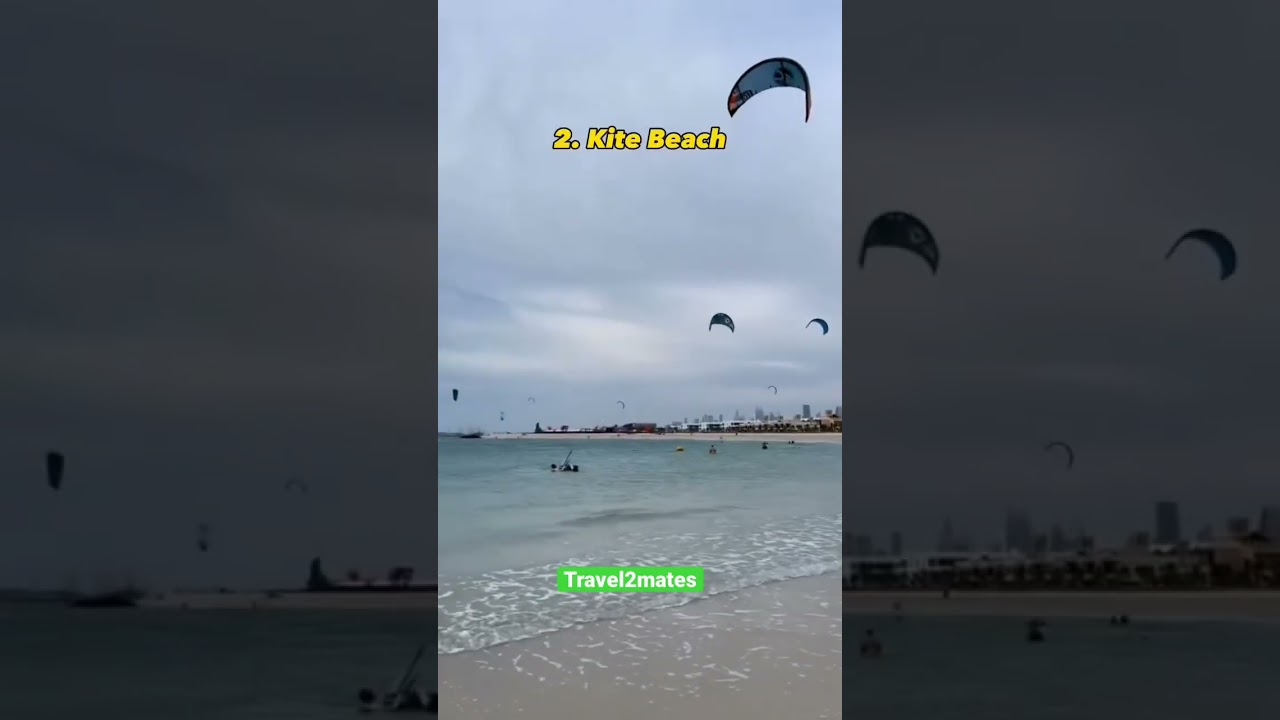 Top 5 free beaches in Dubai #dubai #jbrbeachdubai #jumeirahbeach #kitebeach #sunsetbeach #shorts