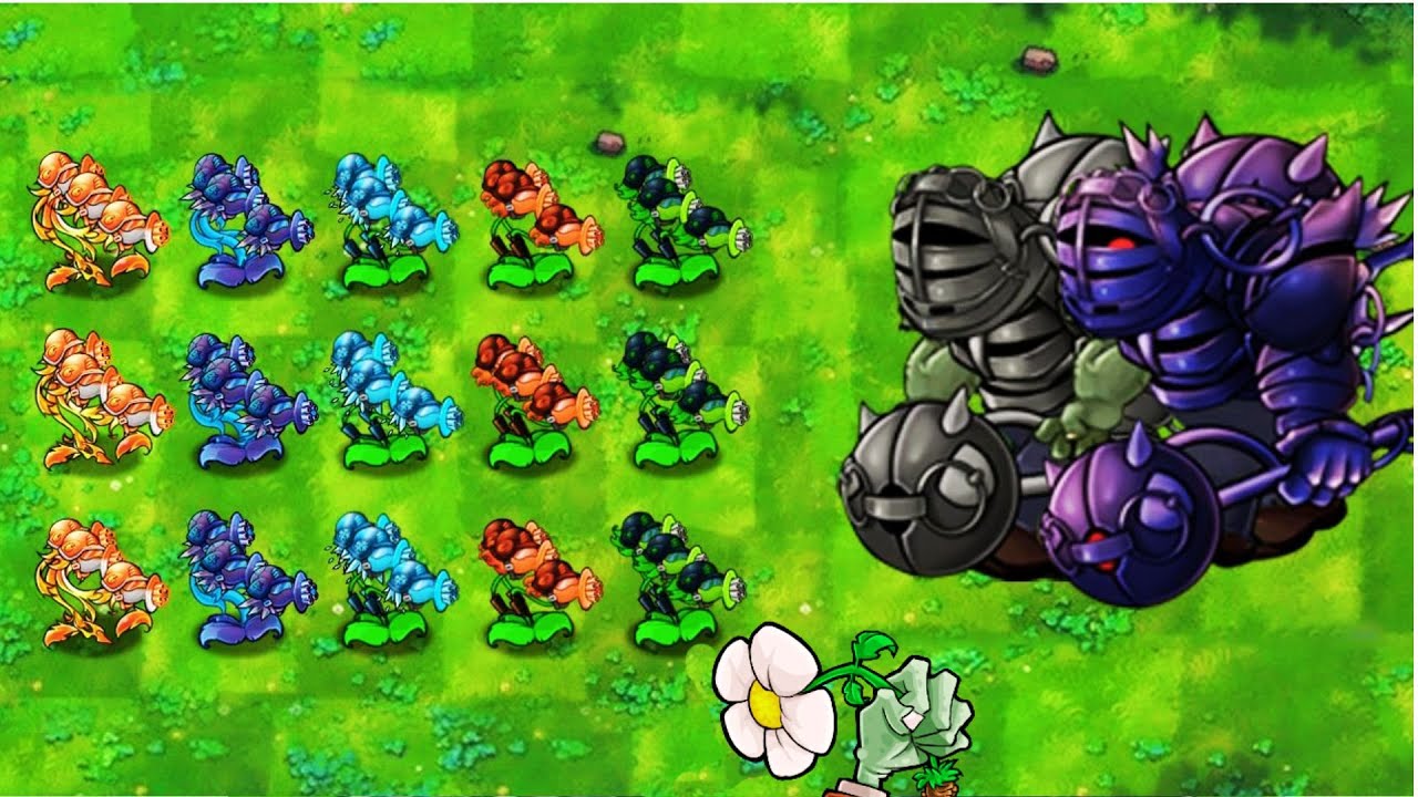 PVZ Fusion 3.2 Challenge - 25 Plants Vs 50 Max Level Zombies - Who Will Win?