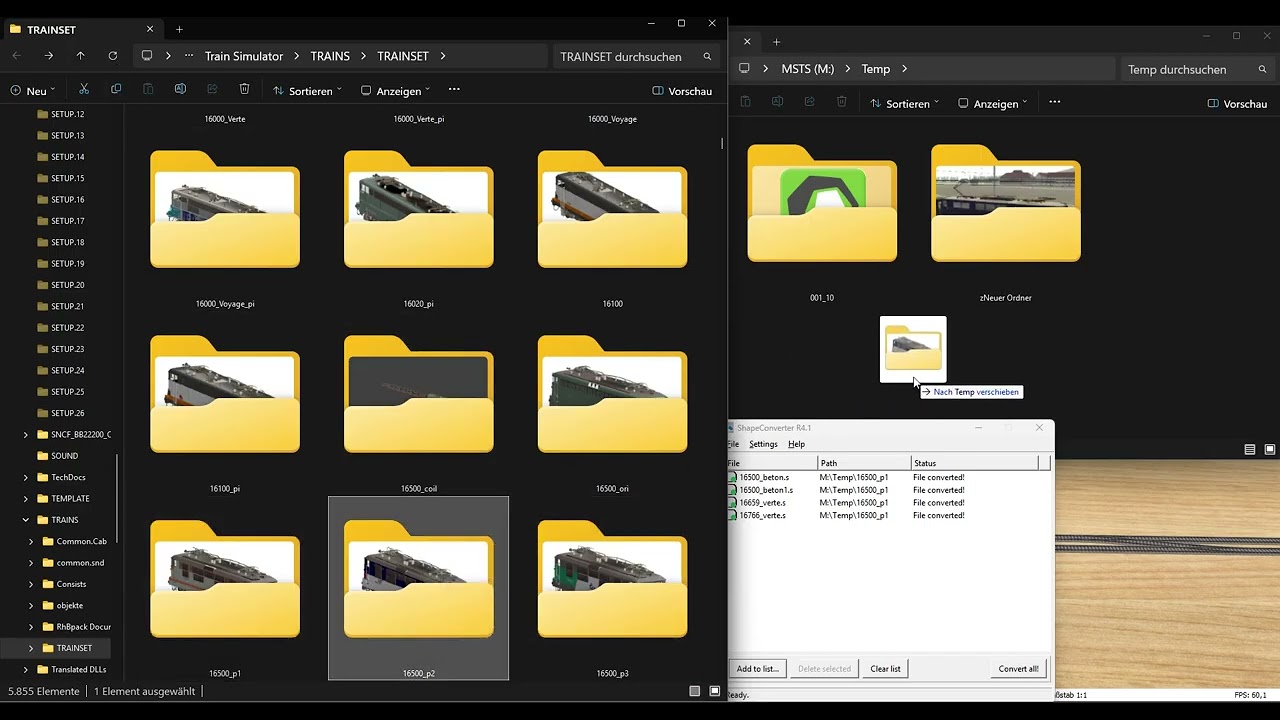 MSTS Modelle ins 3d-Modellbahn Studio/3d Train Studio Schritt 1 s Dateien in 3ds konvertieren