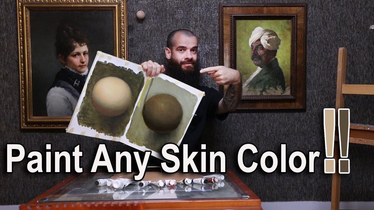 Paint Any Skin Color! How to Mix Classical Flesh Colors for Any Skin Complexion. Color Theory Fun!