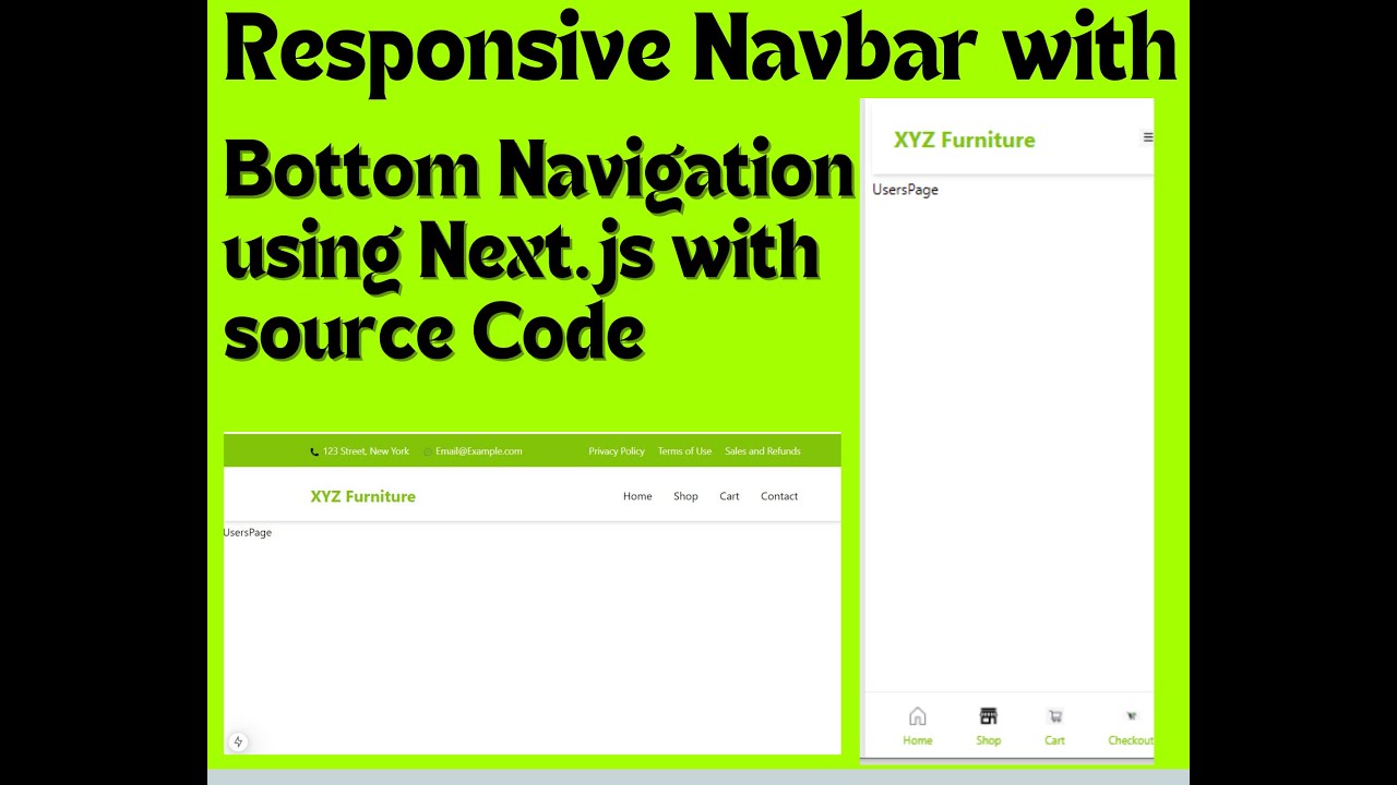 How to Create a Responsive Navbar with Bottom Navigation in Next.js | Full Tutorial & Source Code