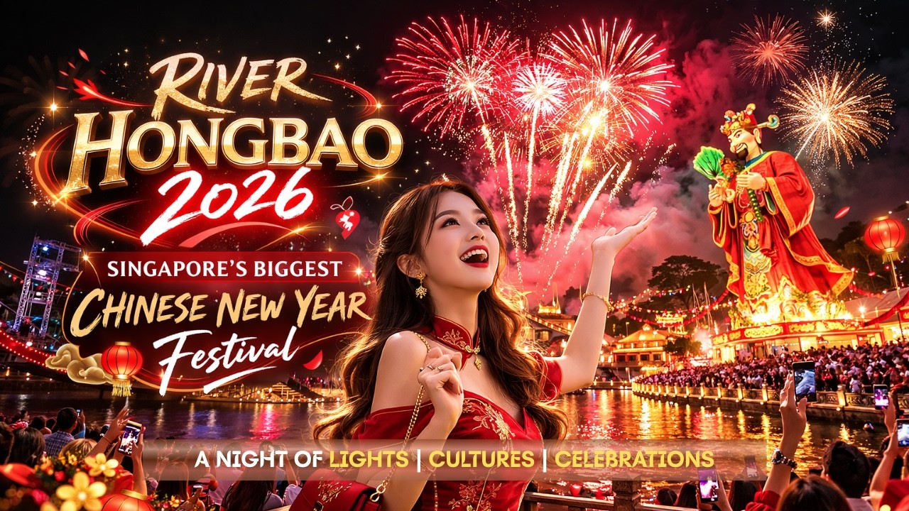 [4K] River Hongbao 2026 Walking Tour | Gardens by the Bay Lantern, Firework, Funfair 🎆 DJI Action 5