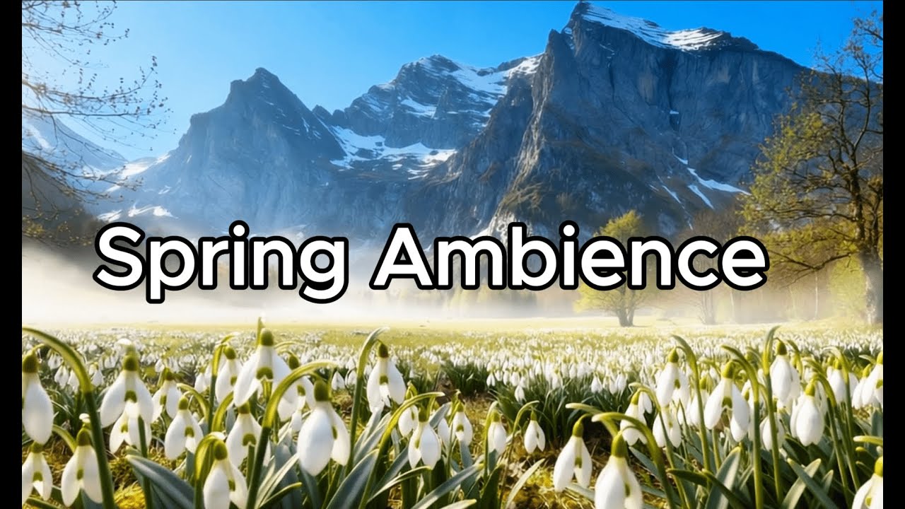 Spring in the Mountains | Snowdrops, Mountains & Morning Mist | Relaxing Nature Sounds