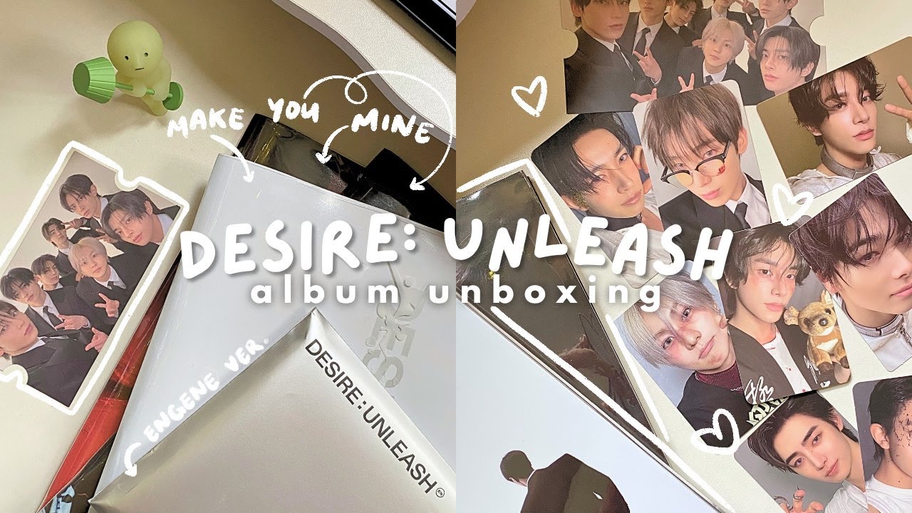 [ENGENE-loG] unboxing enhypen “desire: unleash” albums 🍷 make, you, mine, & engene ver. ✮⋆˙