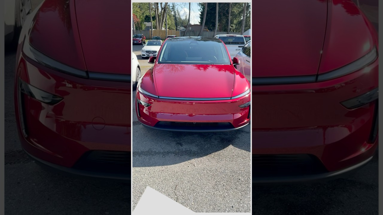 2026 Tesla Model Y Juniper Ultra Red In Daylight | Fiery Exterior Design Walkaround